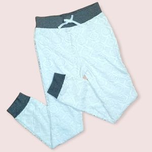 NWOT RUUM White & Grey Lace Girl's Pants Size L (12)